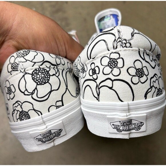 Brand New Vans Color U Floral White Shoes Canvas Mens Size 10 Create Your Color main image 9